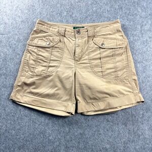 Ralph Lauren Women's Shorts Size 10 Beige Khaki Flap Pocket